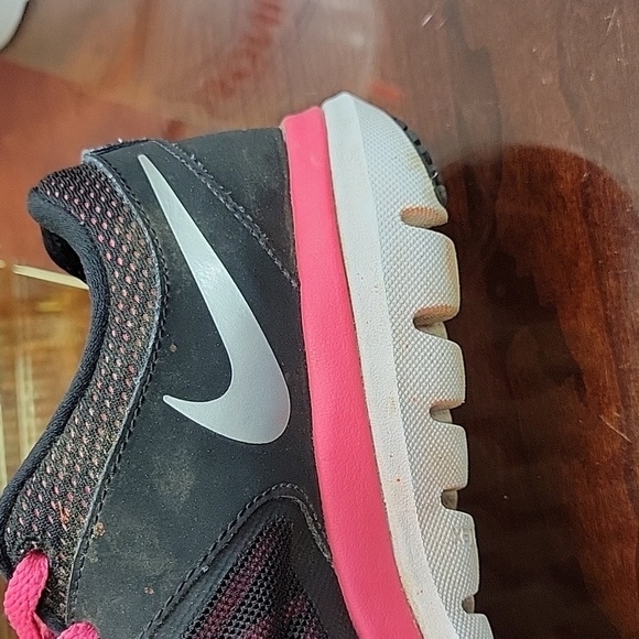 NIKE Flex 2014 Run Black & Pink 6.5 Shoes Sports - Picture 9 of 11